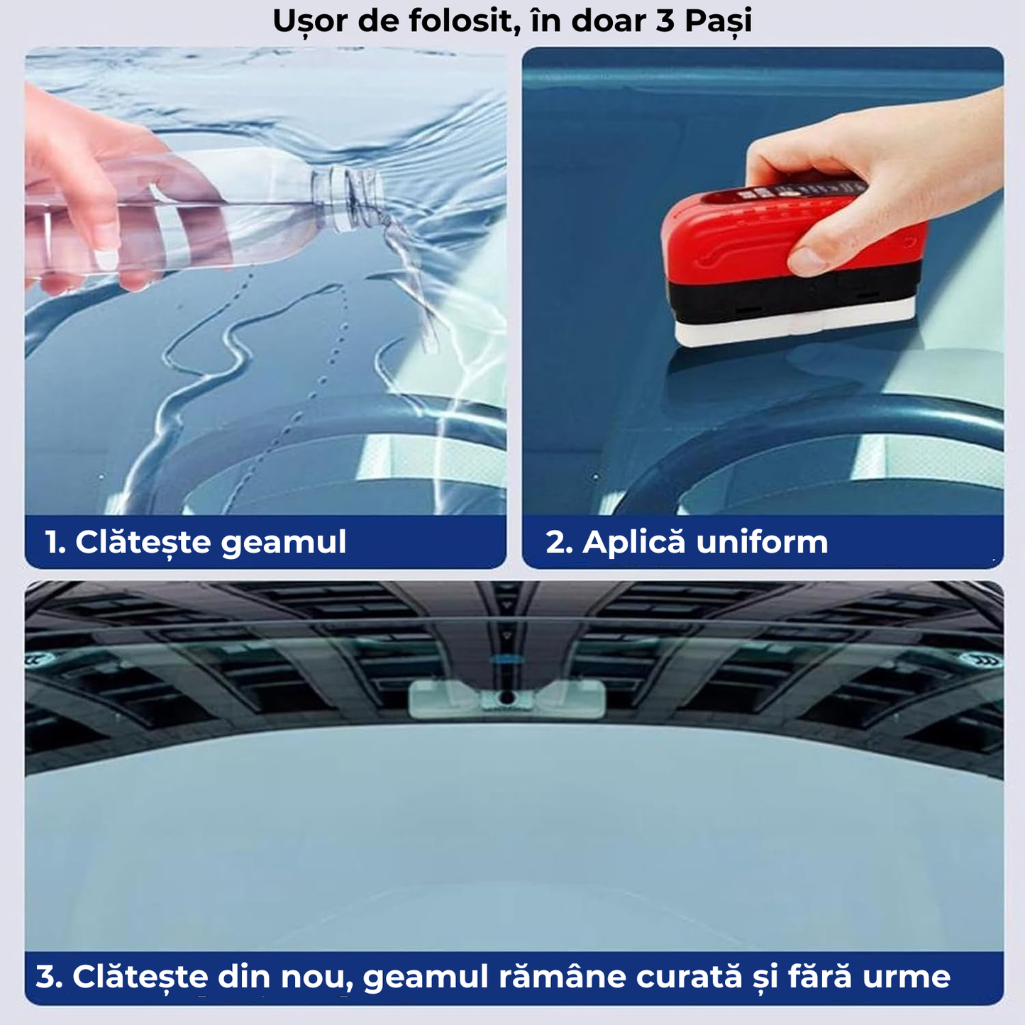 ClearView Auto - Perie multifuncțională pentru parbriz și oglinzi